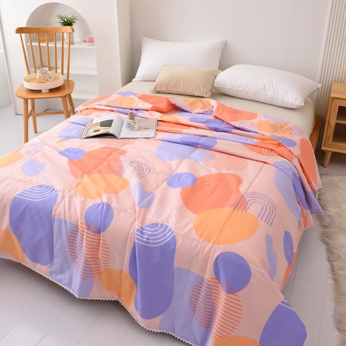 91家纺网 家纺一手货源 找家纺 启优被业 2022新款全棉印花夏被纯棉空调被子夏凉被