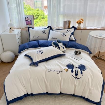 朗莎家纺 2022新款正版卡通长绒棉四件套 米老鼠