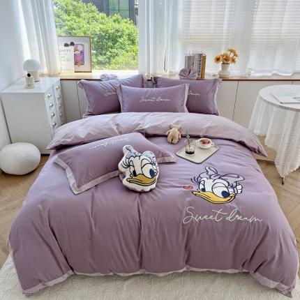 朗莎家纺 2022新款正版卡通长绒棉四件套 唐老鸭