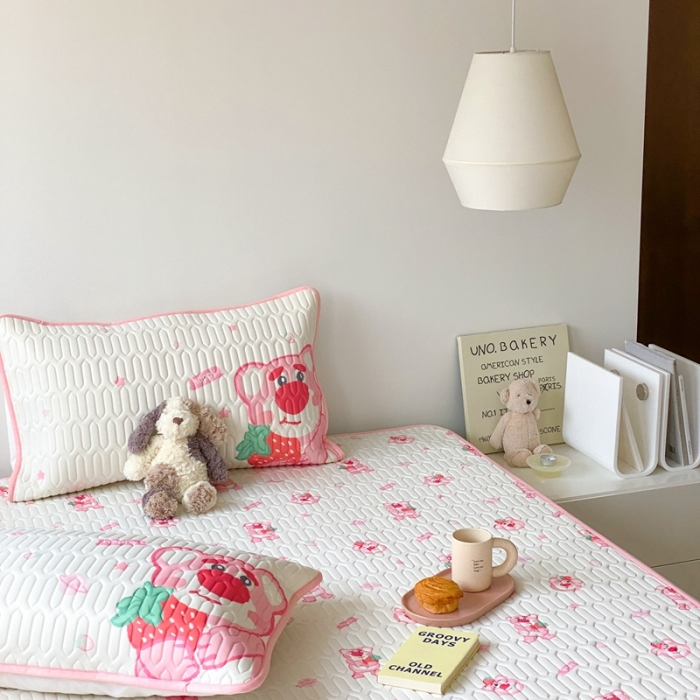 91家纺网 家纺一手货源 找家纺 （总）朗莎家纺 2022新款可机洗凉感丝迪士尼乳胶凉席