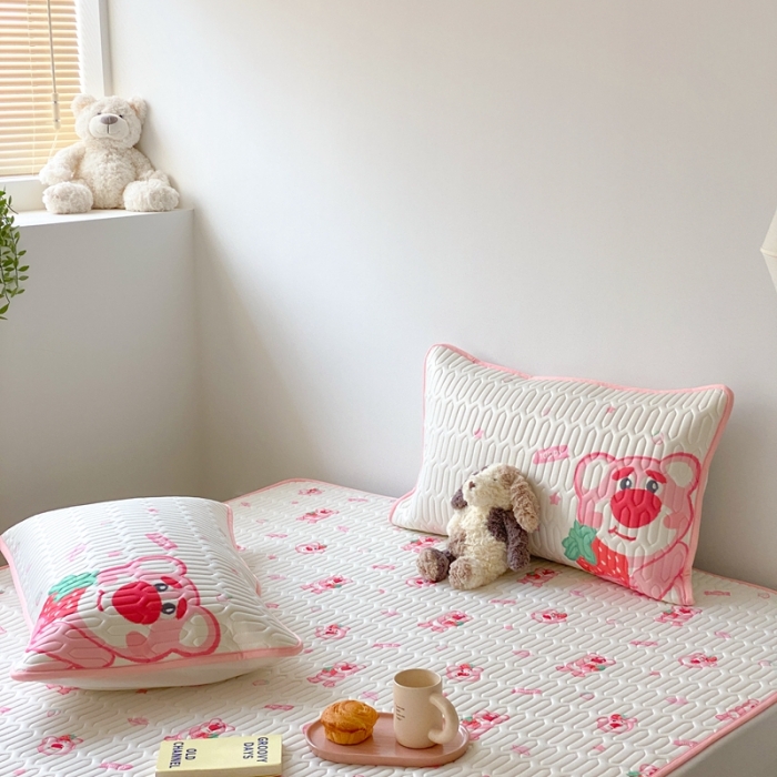 91家纺网 家纺一手货源 找家纺 （总）朗莎家纺 2022新款可机洗凉感丝迪士尼乳胶凉席