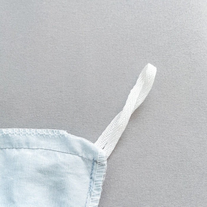 91家纺网 家纺一手货源 找家纺 古吉梦 2022新款剪花简约条系列四件套天空兰+浅灰