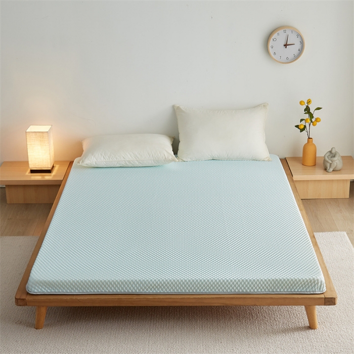 91家纺网 家纺一手货源 找家纺 寐珂 2025新款A类凉感魔豆豆床垫-双人款 薄荷绿
