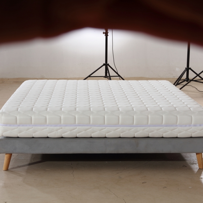 91家纺网 家纺一手货源 找家纺 时奥 2022新款7D袋装弹簧床垫全拆款 2cm海绵+2cm乳胶+布袋弹簧 白色