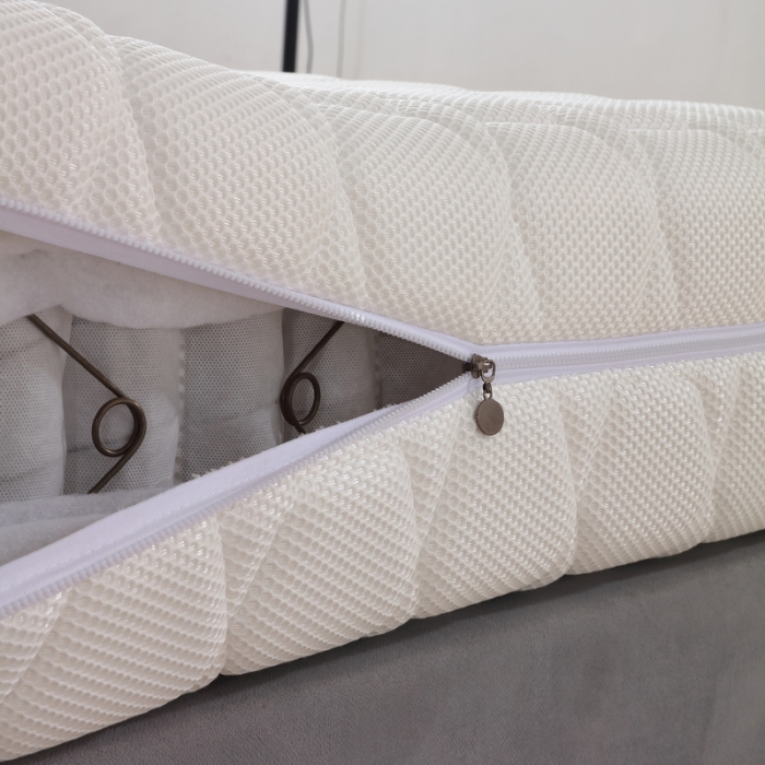 91家纺网 家纺一手货源 找家纺 时奥 2022新款7D袋装弹簧床垫全拆款 2cm海绵+2cm乳胶+布袋弹簧 白色