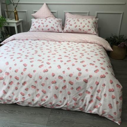 91家纺网 家纺一手货源 找家纺 薏思2021新款13372全棉甜梦四件套草莓季