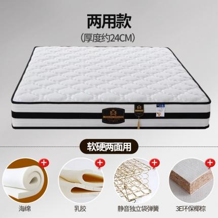 91家纺网 家纺一手货源 找家纺 （总）时奥 2022新款弹簧床垫-白玫瑰（超柔宝宝绒）