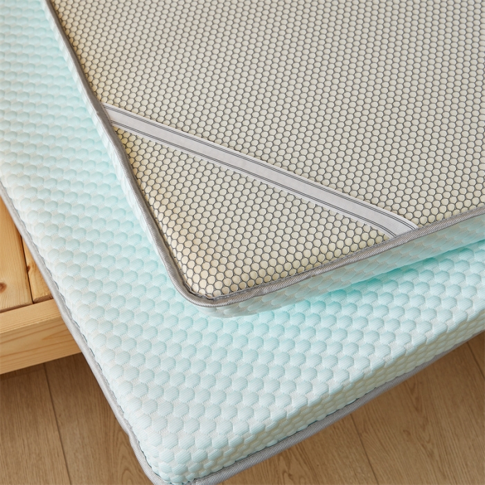 91家纺网 家纺一手货源 找家纺 寐珂 2025新款A类凉感魔豆豆床垫-学生款 薄荷绿