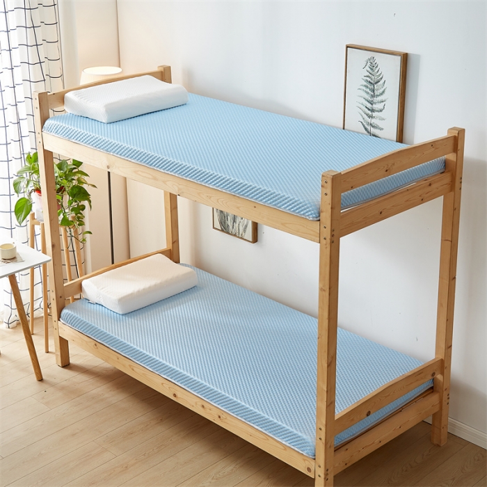 91家纺网 家纺一手货源 找家纺 寐珂 2025新款A类凉感魔豆豆床垫-学生款 天海蓝