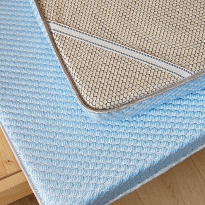 91家纺网 家纺一手货源 找家纺 寐珂 2025新款A类凉感魔豆豆床垫-学生款 天海蓝