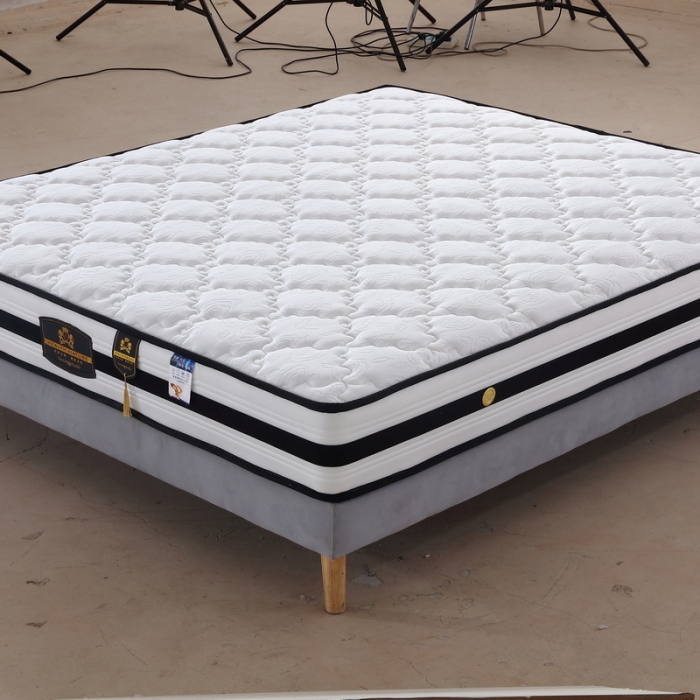 91家纺网 家纺一手货源 找家纺 时奥 2022新款弹簧床垫-白玫瑰（超柔宝宝绒） 护脊款23cm2cm海绵+3E环保椰棕