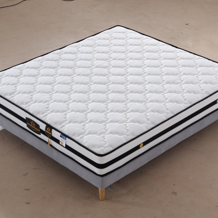 91家纺网 家纺一手货源 找家纺 时奥 2022新款弹簧床垫-白玫瑰（超柔宝宝绒） 舒睡款23cm2cm海绵+乳胶+独立弹簧