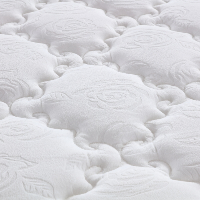 91家纺网 家纺一手货源 找家纺 时奥 2022新款弹簧床垫-白玫瑰（超柔宝宝绒） 豪华款22cm2cm海绵+布袋弹簧