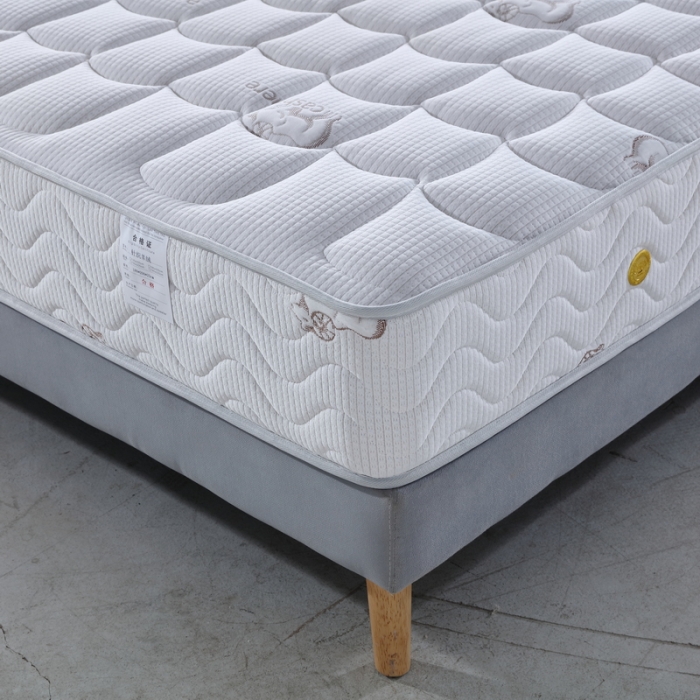 91家纺网 家纺一手货源 找家纺 时奥 2022新款弹簧床垫-羊绒款（针织面料） 独立弹簧+1.2棕(21cm)