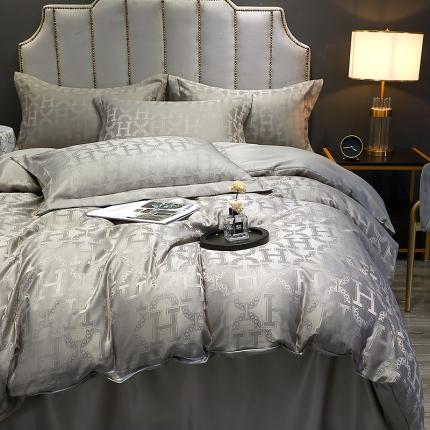 91家纺网 家纺一手货源 找家纺 （总）韩秀家纺 2022新款水洗真丝提花四件套