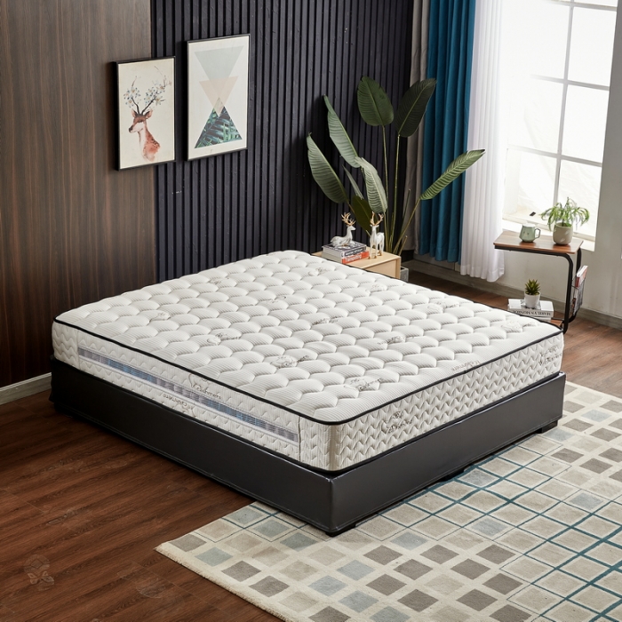 91家纺网 家纺一手货源 找家纺 时奥 2022新款弹簧床垫-S29（针织面料独弹簧） 独立弹簧+1.0乳胶(21cm)