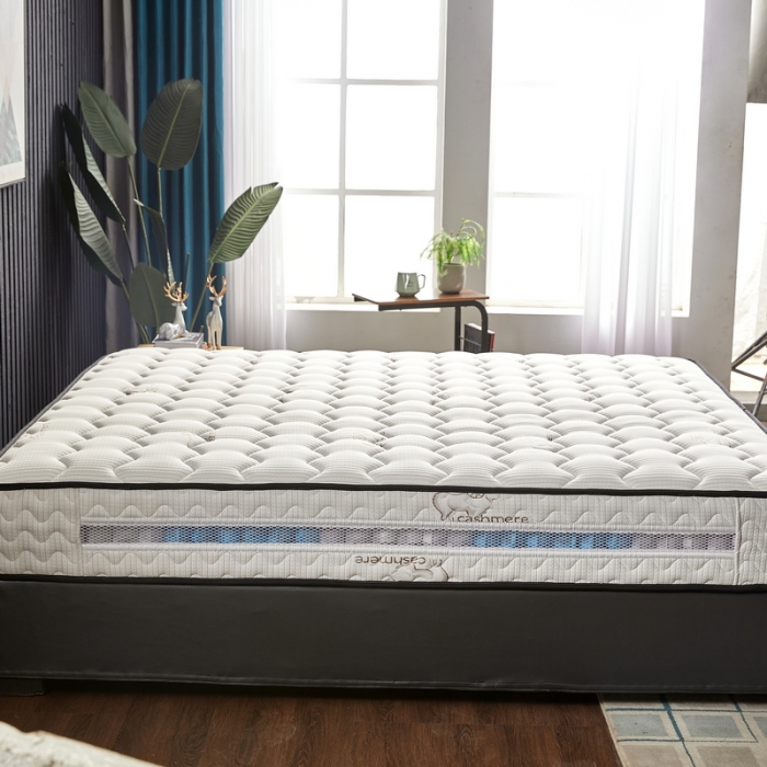 91家纺网 家纺一手货源 找家纺 时奥 2022新款弹簧床垫-S29（针织面料独弹簧） 独立弹簧+1.2棕+1.0乳胶(22cm）