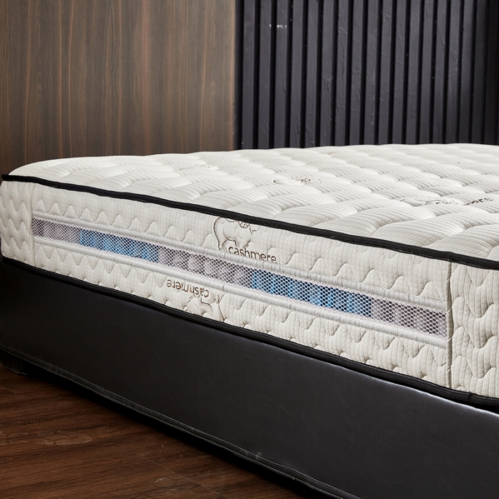 91家纺网 家纺一手货源 找家纺 时奥 2022新款弹簧床垫-S29（针织面料独弹簧） 独立弹簧+1.2棕+1.0乳胶(22cm）