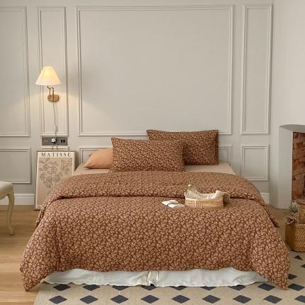 91家纺网 家纺一手货源 找家纺 （总）蘭菲家纺 2023新款针织棉碎花系列四件套