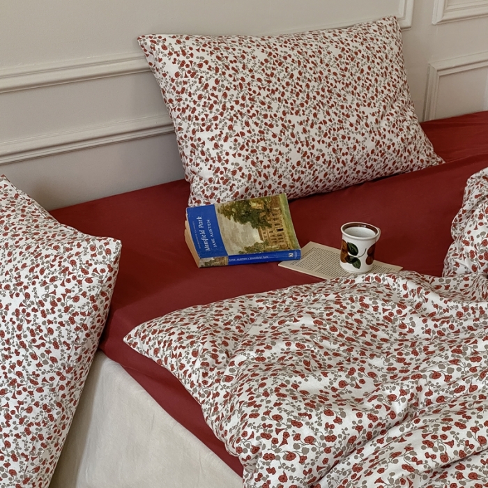 91家纺网 家纺一手货源 找家纺 蘭菲家纺 2023新款针织棉碎花系列四件套 钟爱