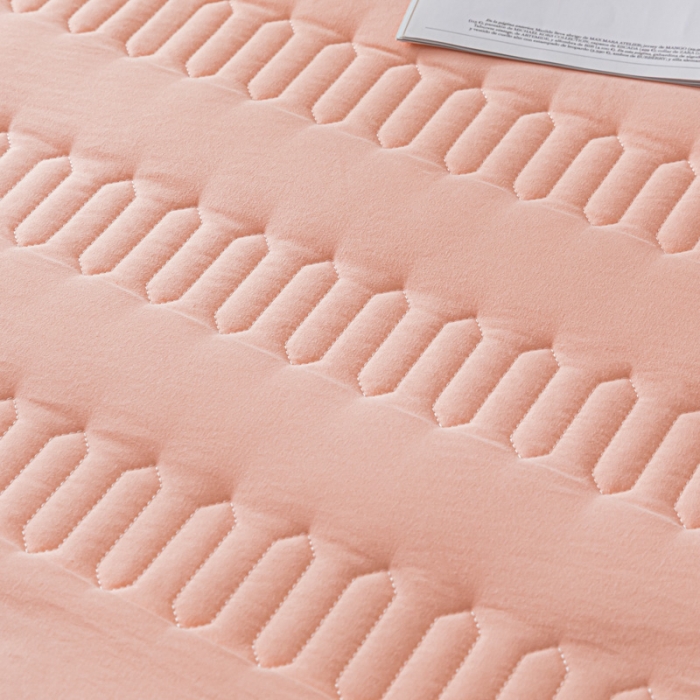 91家纺网 家纺一手货源 找家纺 鑫钰 2023年新款原棉大豆夹棉床笠直播爆款 香妃粉