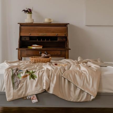 91家纺网 家纺一手货源 找家纺 （总）汇庭 2022新款单人绣花天丝夏被子被芯