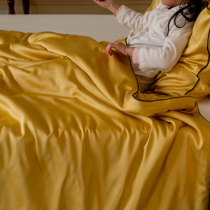 91家纺网 家纺一手货源 找家纺 （总）汇庭 2022新款单人绣花天丝夏被子被芯