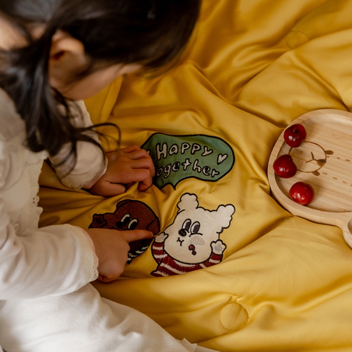 91家纺网 家纺一手货源 找家纺 （总）汇庭 2022新款单人绣花天丝夏被子被芯