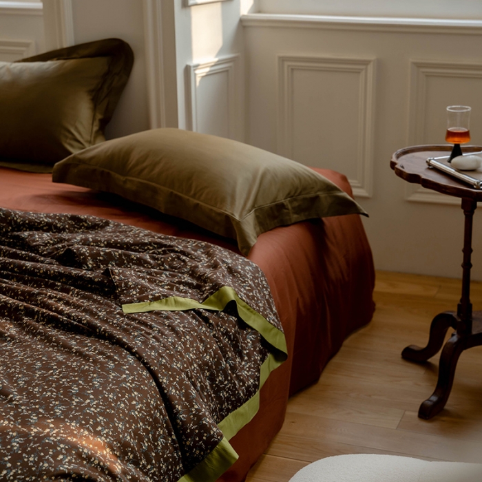 91家纺网 家纺一手货源 找家纺 汇庭 2022新款拼色印花夏被子被芯-风格一 欧丽