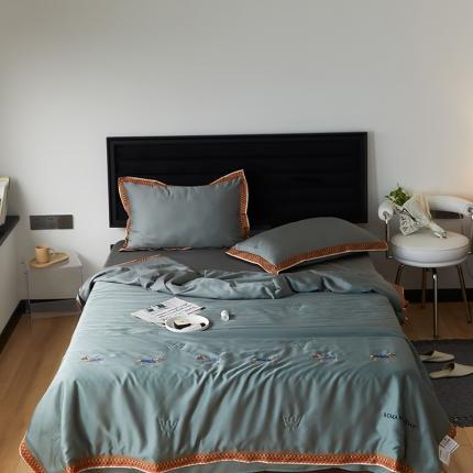 91家纺网 家纺一手货源 找家纺 （总）汇庭 2022新款奥地利60天丝数码花边夏被-马德里