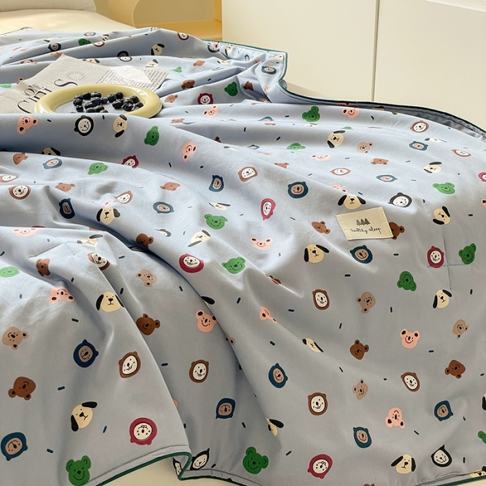 91家纺网 家纺一手货源 找家纺 （总）汇庭 2022新款A类儿童印花大豆夏被