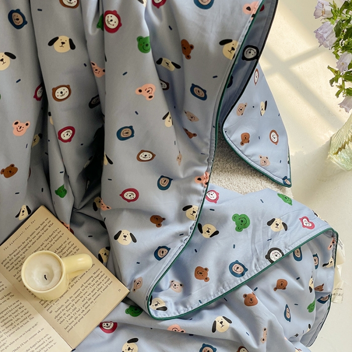 91家纺网 家纺一手货源 找家纺 （总）汇庭 2022新款A类儿童印花大豆夏被