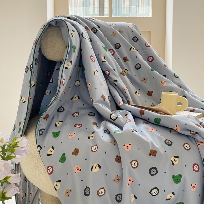 91家纺网 家纺一手货源 找家纺 （总）汇庭 2022新款A类儿童印花大豆夏被
