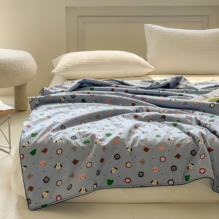 91家纺网 家纺一手货源 找家纺 （总）汇庭 2022新款A类儿童印花大豆夏被