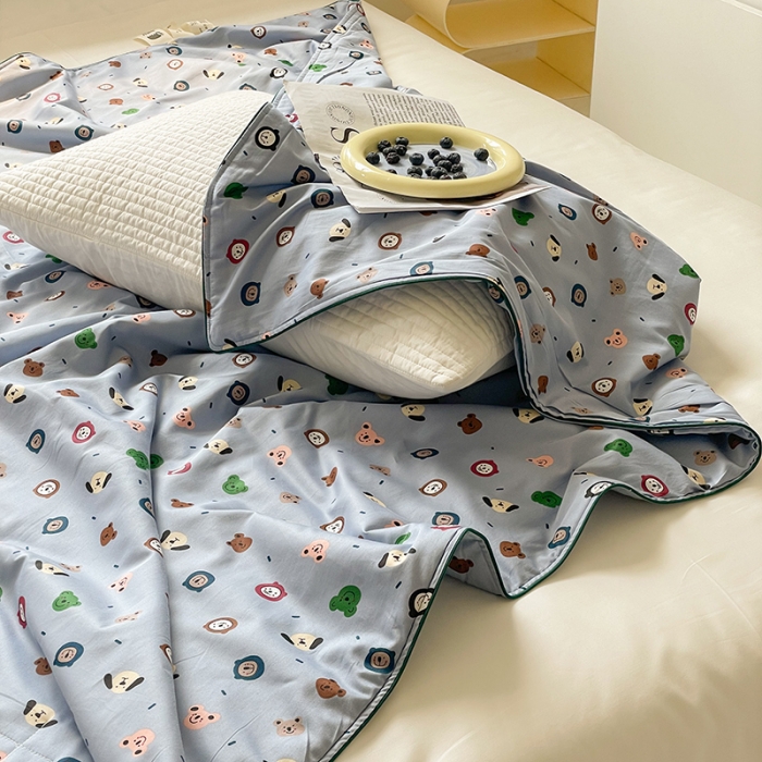 91家纺网 家纺一手货源 找家纺 （总）汇庭 2022新款A类儿童印花大豆夏被