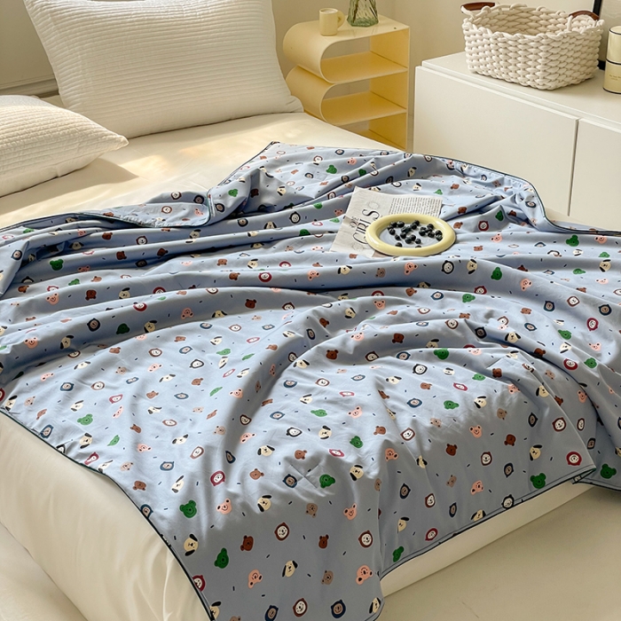 91家纺网 家纺一手货源 找家纺 汇庭 2022新款A类儿童印花大豆夏被 小布丁