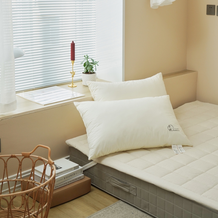 91家纺网 家纺一手货源 找家纺 巴宝路 2025新款A类原棉枕 基础酒店枕