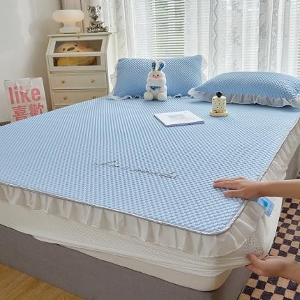 91家纺网 家纺一手货源 找家纺 （总）金丝鸟 2022新款花边床笠款冰豆豆凉席