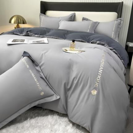 91家纺网 家纺一手货源 找家纺 （总）欣晴 2023年新款亲肤水洗棉轻奢刺绣四件套