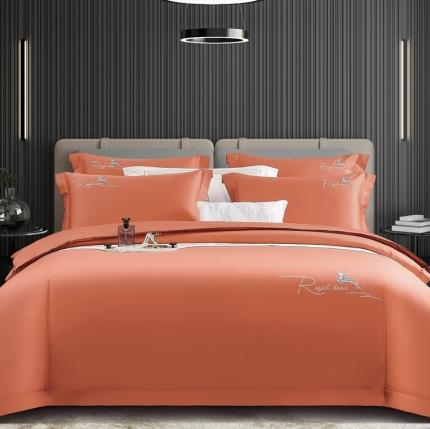 91家纺网 家纺一手货源 找家纺 芊寻家居 2024新款全棉长绒棉四件套 一鹿有你-微柚橘