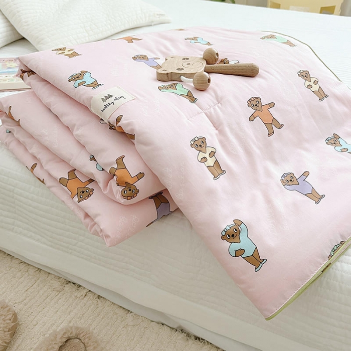 91家纺网 家纺一手货源 找家纺 （总）汇庭 2022新款A类儿童印花大豆夏被被子被芯