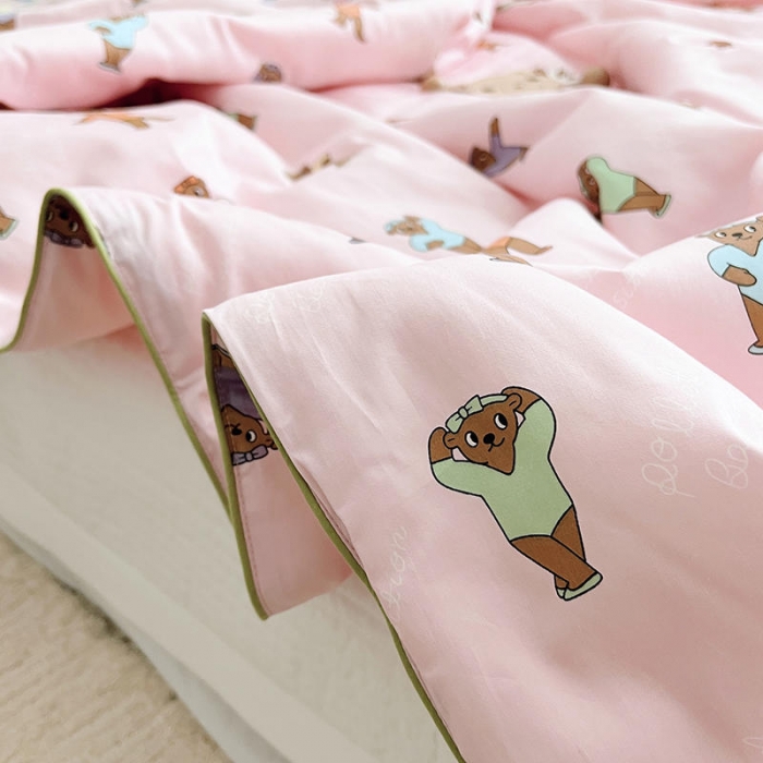 91家纺网 家纺一手货源 找家纺 （总）汇庭 2022新款A类儿童印花大豆夏被被子被芯