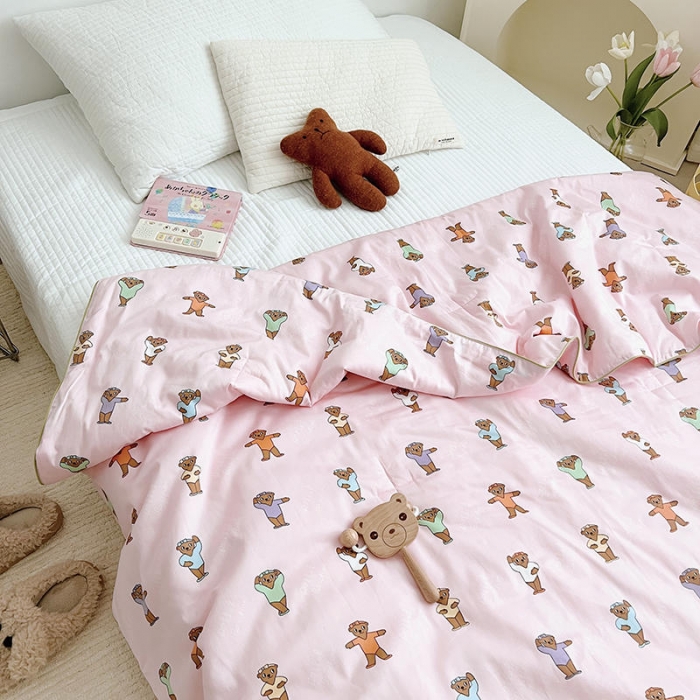 91家纺网 家纺一手货源 找家纺 （总）汇庭 2022新款A类儿童印花大豆夏被被子被芯