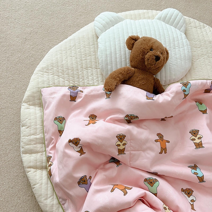 91家纺网 家纺一手货源 找家纺 汇庭 2022新款A类儿童印花大豆夏被被子被芯 本草熊