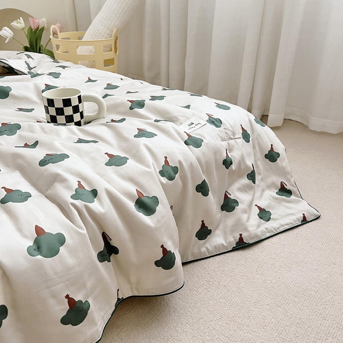 91家纺网 家纺一手货源 找家纺 汇庭 2022新款A类儿童印花大豆夏被被子被芯 哈伯