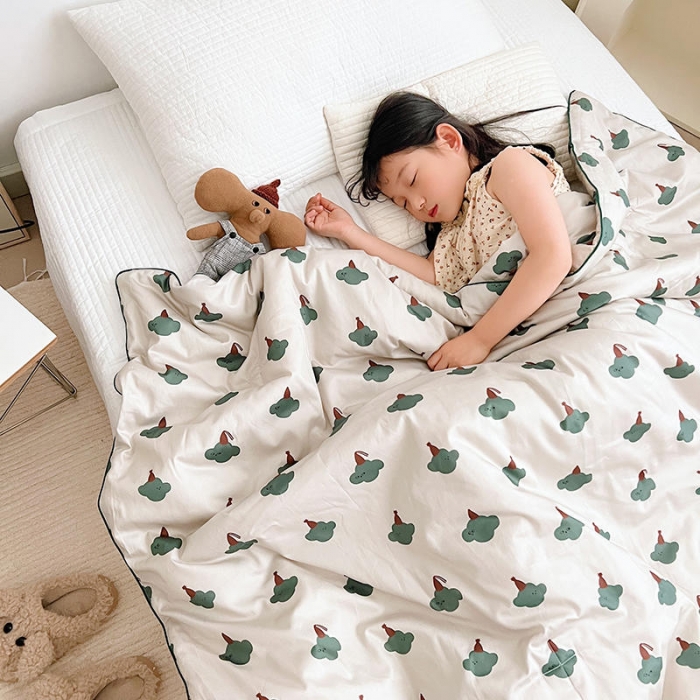 91家纺网 家纺一手货源 找家纺 汇庭 2022新款A类儿童印花大豆夏被被子被芯 哈伯