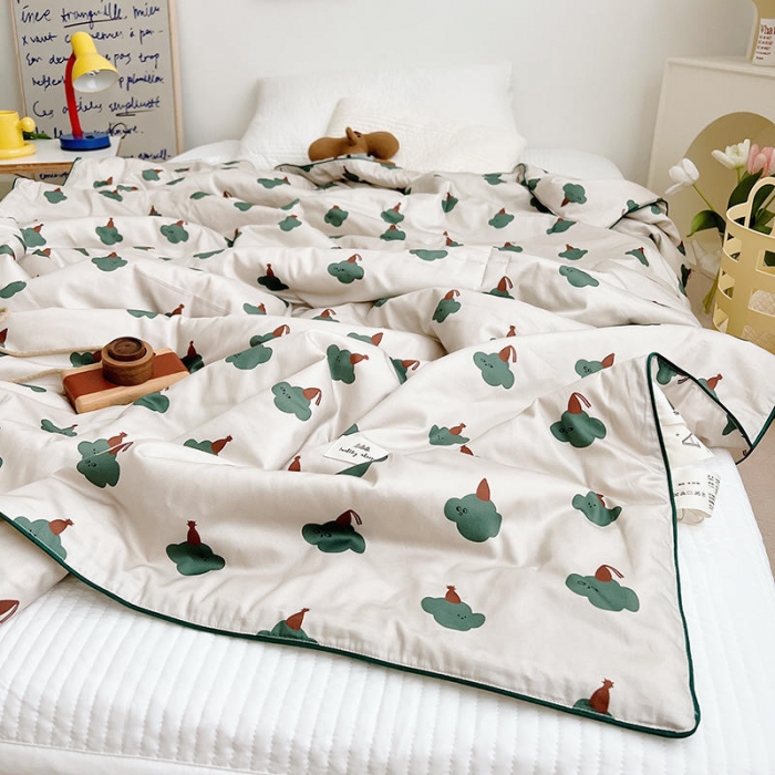 91家纺网 家纺一手货源 找家纺 汇庭 2022新款A类儿童印花大豆夏被被子被芯 哈伯