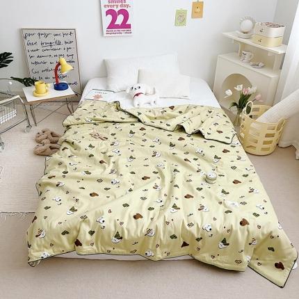 汇庭 2022新款A类儿童印花大豆夏被被子被芯 米拉狗