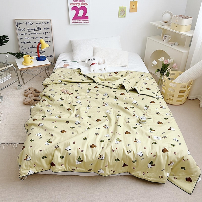 91家纺网 家纺一手货源 找家纺 汇庭 2022新款A类儿童印花大豆夏被被子被芯 米拉狗