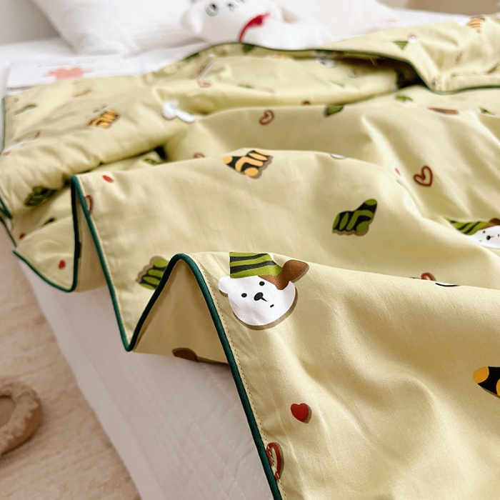 91家纺网 家纺一手货源 找家纺 汇庭 2022新款A类儿童印花大豆夏被被子被芯 米拉狗